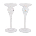 Chiara White Short Candlesticks - Set of 2